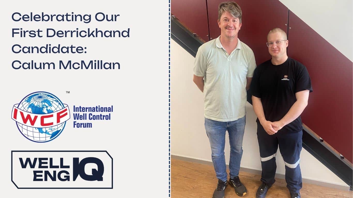 Calum McMillan completing IWCF Well Control Training in Brisbane